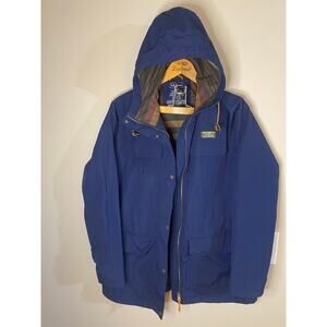 Women’s LL Bean Mountain Class is Water Resistant Jacket Lg Blue Flannel Lined